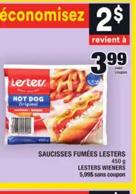 Super C Saucisses fumées lesters | lesters wieners offer