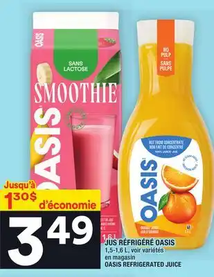 Super C Jus réfrigéré oasis | oasis refrigerated juice offer