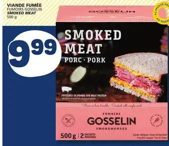 Marché Bonichoix Fumoirs gosselin smoked meat offer