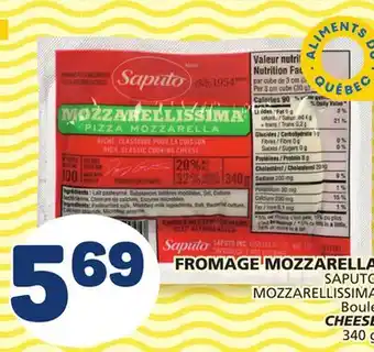 Marché Bonichoix Saputo mozzarellissima cheese offer