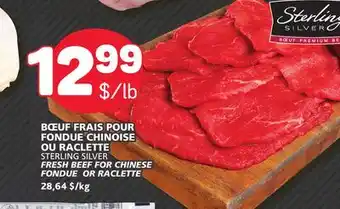 Marché Bonichoix Sterling silver fresh beef for chinese fondue or raclette offer