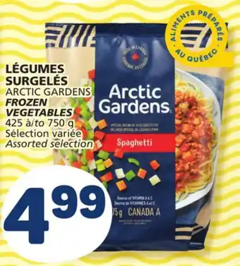Marché Bonichoix Arctic gardens frozen vegetables offer