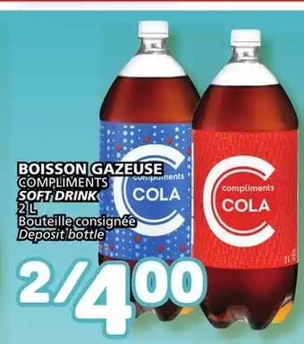 Marché Bonichoix Compliments soft drink offer