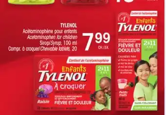 Uniprix Tylenol acétaminophène pour enfants/acetaminophen for children offer