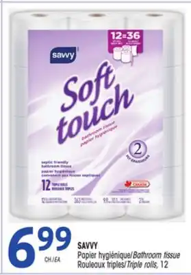 Uniprix Savvy papier hygiénique / bathroom tissue, rouleaux triples/triple rolls offer