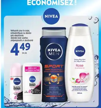 Uniprix Nivea nettoyants pour le corps, antisudorifiques ou déodor- ants sélectionnés/ selected body washes, antiperspirants or deodo offer