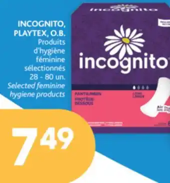 Brunet Incognito, playtex, o.b. produits d'hygiène féminine sélectionnés offer