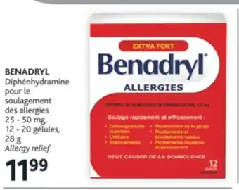 Brunet Benadryl diphénhydramine pour le soulagement des allergies offer
