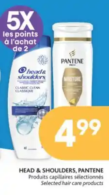 Brunet Head & shoulders, pantene produits capillaires sélectionnés offer