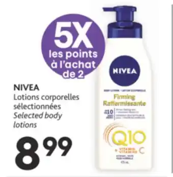 Brunet Nivea lotions corporelles sélectionnées offer