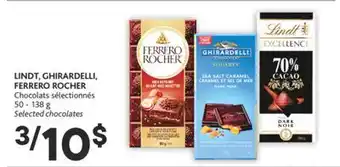 Brunet Lindt, ghirardelli, ferrero rocher offer