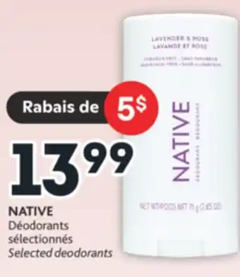 Brunet Native déodorants sélectionnés offer