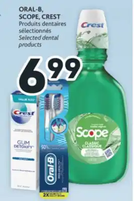 Brunet Oral-b, scope, crest produits dentaires sélectionnés offer