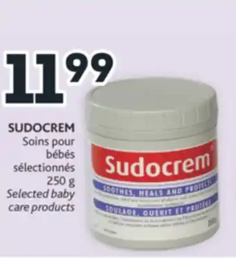 Brunet Sudocrem soins pour bébés sélectionnés offer
