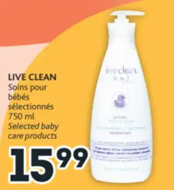 Brunet Live clean soins pour bébés sélectionnés offer