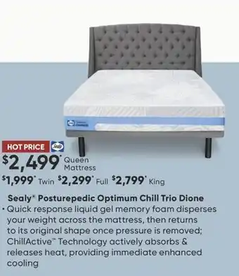 Dormez Vous Sealy posturepedic optimum chill trio dione offer