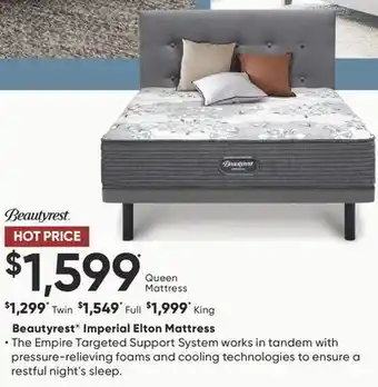 Dormez Vous Beautyrest imperial elton mattress offer