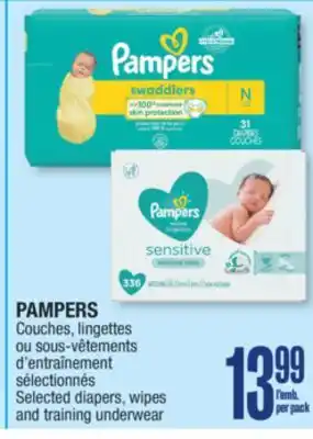 Jean Coutu Pampers selected diapers, wipes and training underwear offer
