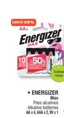Jean Coutu Energizer max alkaline batteries offer