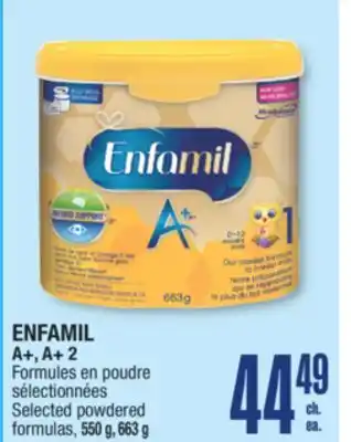 Jean Coutu Enfamil a+, a+ 2 selected powdered formulas offer
