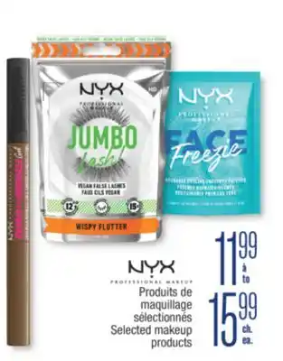 Jean Coutu Nyx selected makeup products offer