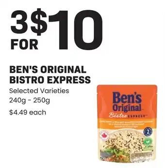 Freson Bros BEN'S ORIGINAL BISTRO EXPRESS Selected Varieties 240g-250g offer