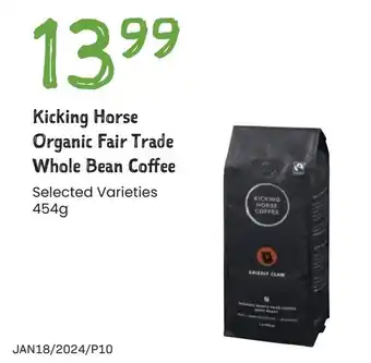 Freson Bros Kicking Horse Organic Fair Trade Whole Bean Coffee Selected Varieties 454g offer
