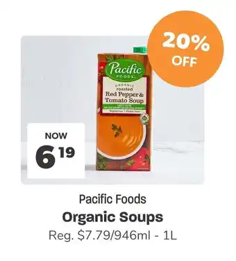 Blush Lane Organics Pacific Foods Organic Soups 1L offer