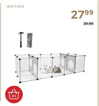 Shopper+ Plastic pet playpen with floor 28pcs diy pet fence for small animals - livingbasics offer