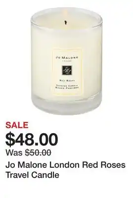 Sephora Jo malone london red roses travel candle offer