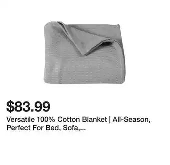 Wayfair Versatile 100% cotton blanket | all-season, perfect for bed, sofa, outdoors | queen & king size offer