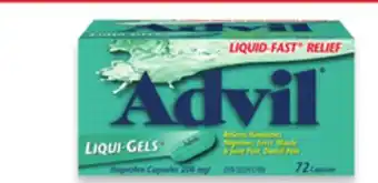 Walmart Advil liqui-gels 72s offer