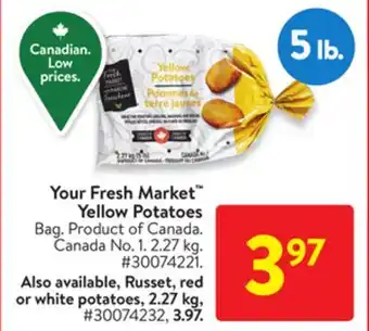 Walmart Your fresh market yellow potatoes offer
