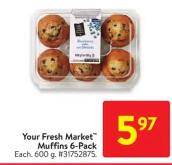 Walmart Your fresh market muffins 6-pack offer