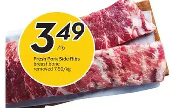 Sobeys Fresh pork side ribs offer