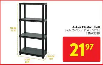 Walmart 4-tier plastic shelf offer