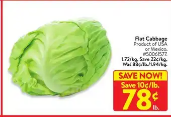Walmart Flat cabbage offer