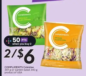 Sobeys Compliments coleslaw offer