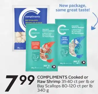 Sobeys Compliments cooked or raw shrimp offer