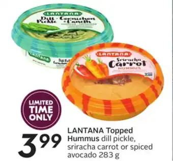Sobeys Topped hummus offer