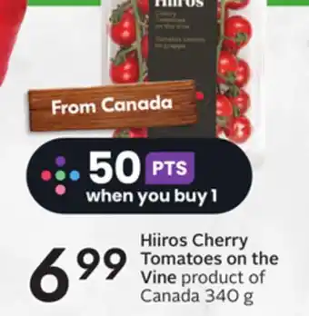 Sobeys Cherry tomatoes on the vine offer