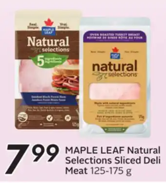 Sobeys Natural selections sliced deli meat offer