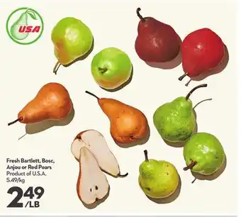 Longo's Fresh bartlett, bosc, anjou or red pears offer