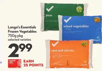 Longo's Longo's essentials frozen vegetables offer