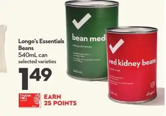Longo's Longo's essentials beans offer