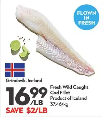 Longo's Fresh wild caught cod fillet offer