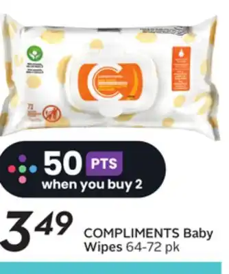 Sobeys Compliments baby wipes offer