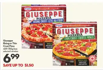 Longo's Giuseppe rising or thin crust pizza offer