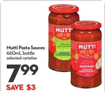 Longo's Mutti pasta sauces offer