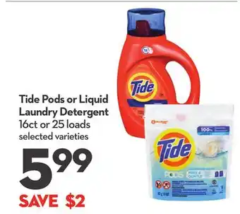 Longo's Tide pods or liquid laundry detergent offer